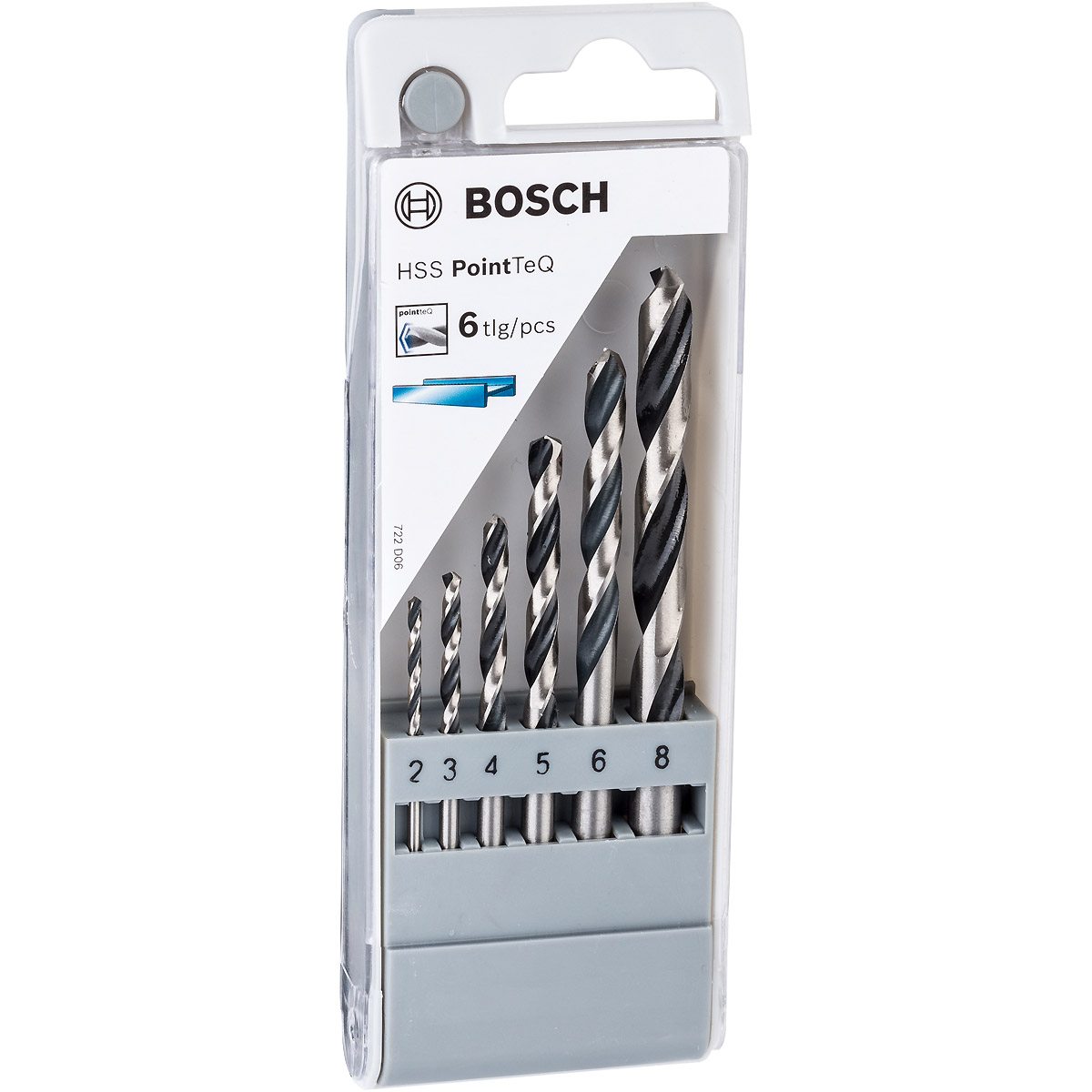 Bosch Metallspiralbohrer HSS-Set PointTeQ, DIN 338, 6-teilig