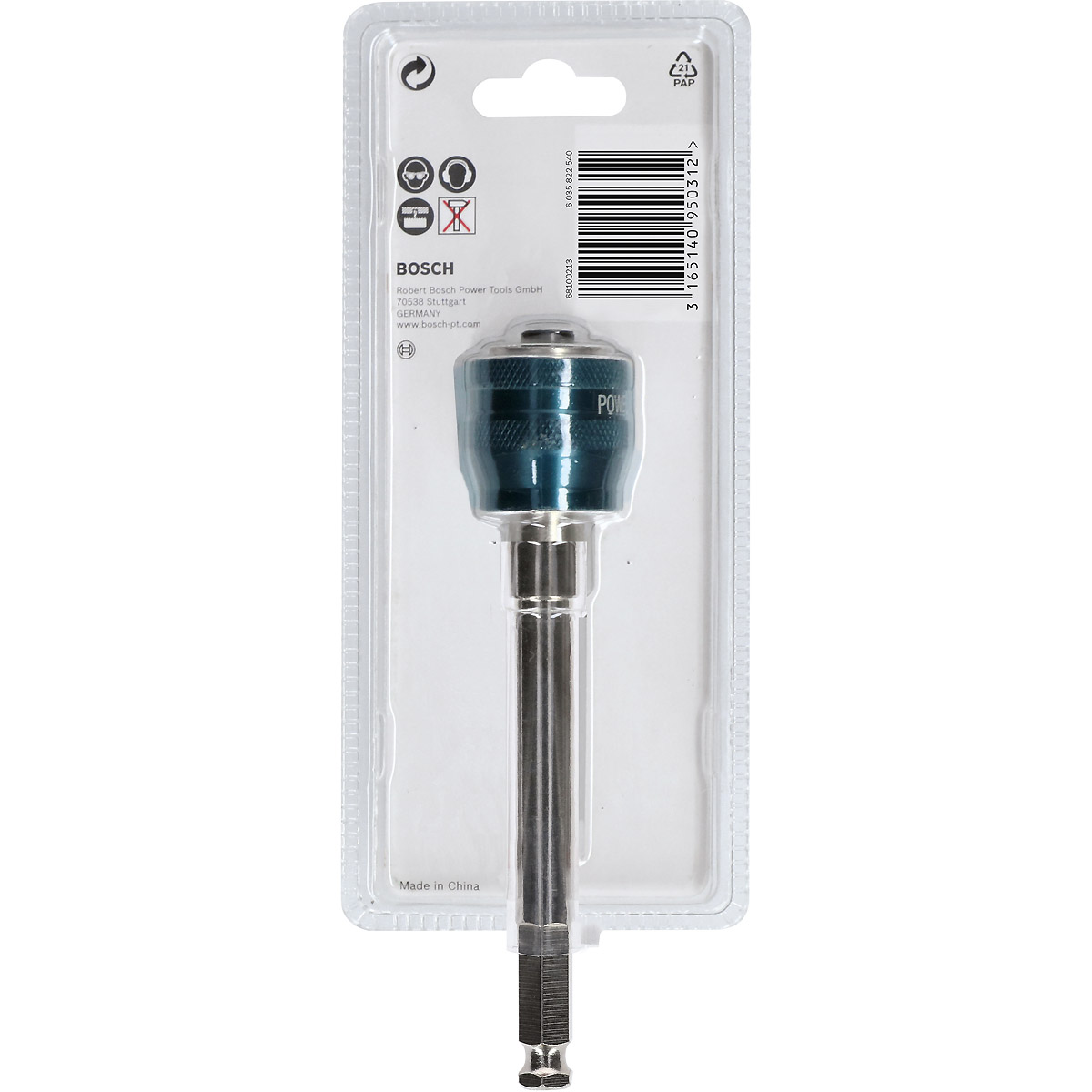 Bosch Verlängerungsstange 150 mm/ 6 Zoll und PC Plus-Dorn 7/16 Zoll, 11 mm