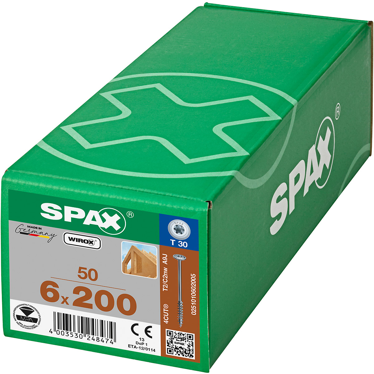 SPAX Tellerkopf T-Star Plus T30 Teilgewinde WIROX, 50 Stück