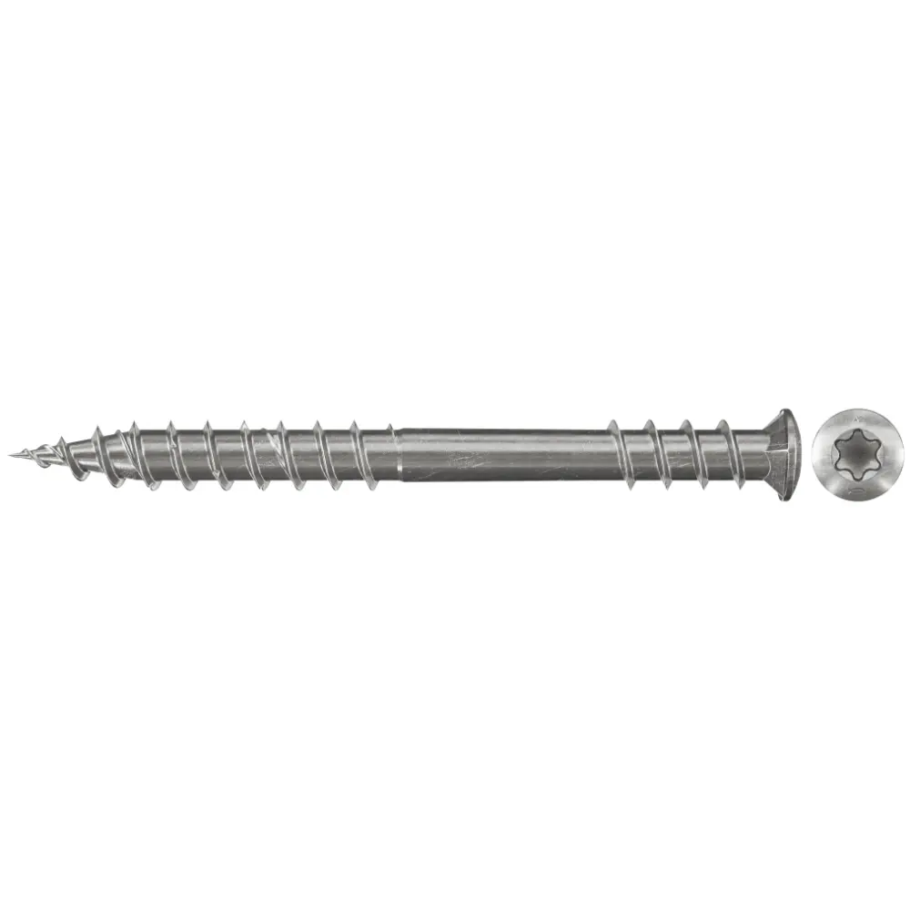 Fischer Terassenschraube mit Fixiergewinde 5,5x80 FPF-ST A2P, Senkkopf TX, A2, Teilgewinde