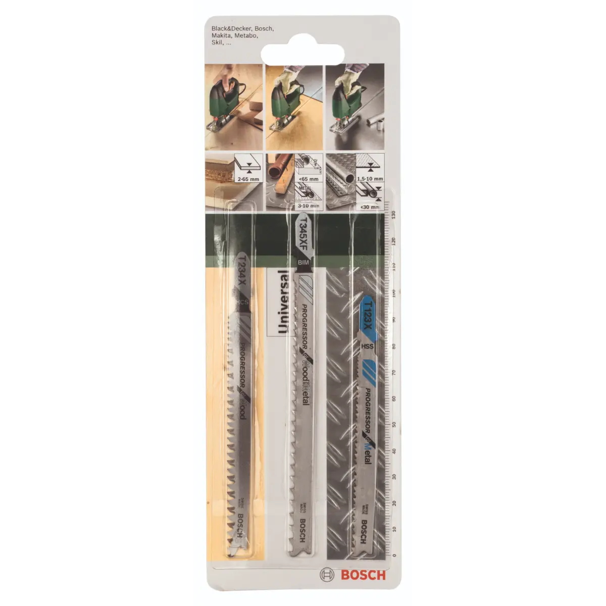 Bosch Stichsägeblatt-Set Progressor T-Schaft T 123 X, T 234 X, T 345 XF, 3-tlg.