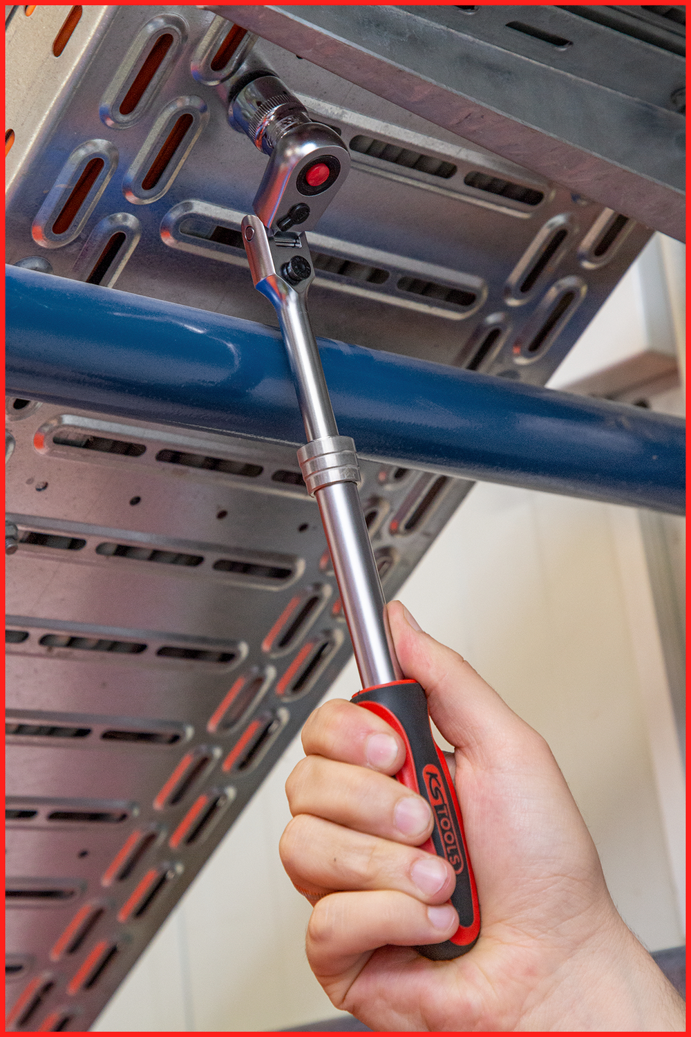 KS Tools 3/8" SlimPOWER Teleskop-Gelenk-Umschaltknarre, 72 Zahn