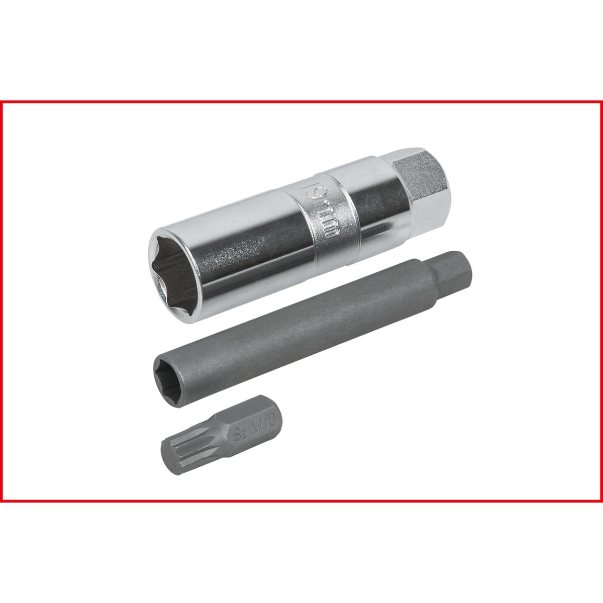 KS Tools 10 mm Stoßdämpfer-Außensechskant-Gegenhalter-Bit-Stecknuss, 10 mm
