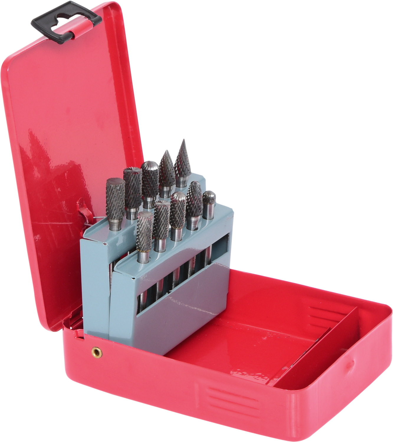 KS Tools HM Frässtift-Satz, Stahlblechkassette, 10-tlg