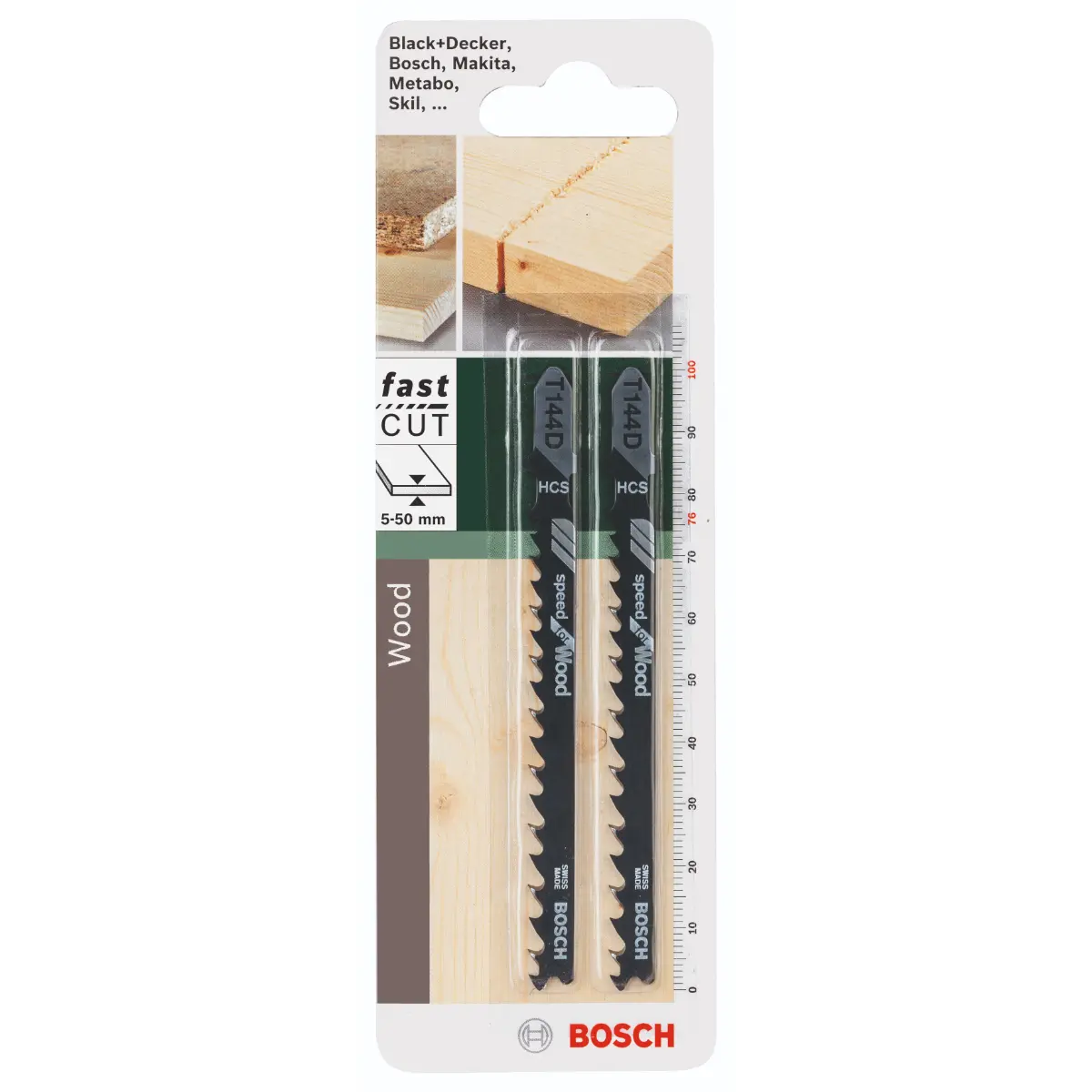 Bosch Stichsägeblatt HCS, T 144 D Speed for Wood