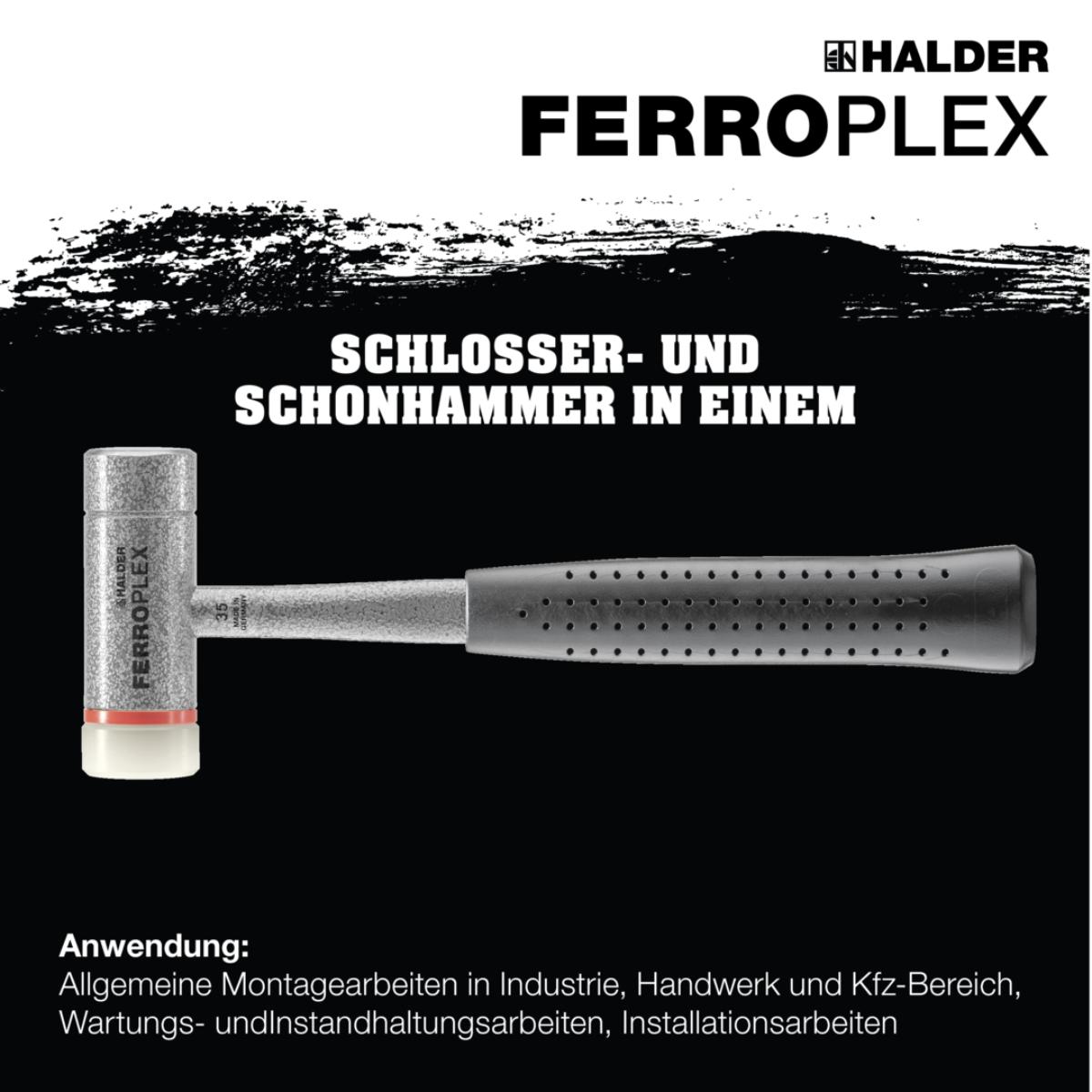 HALDER FERROPLEX - Kombihammer Schlosser - und Schonhammer in Einem