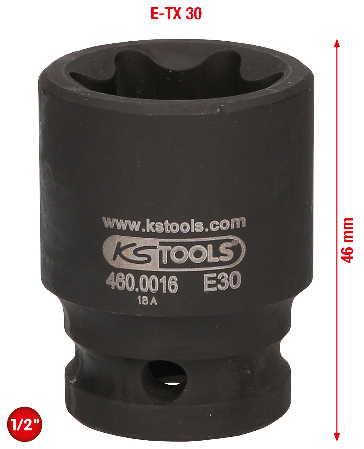KS Tools 1/2" Spezial-Stecknuss für Mercedes, E30, 46 mm kurz