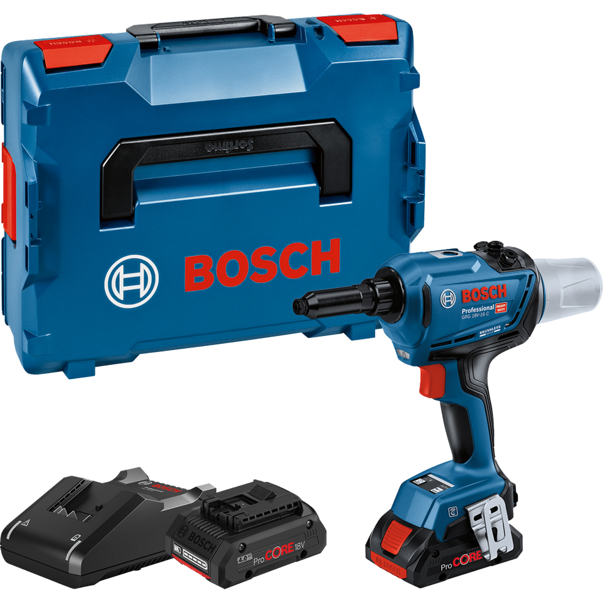 Bosch Akku-Nietpistole GRG 18V-16 C 2xPC4