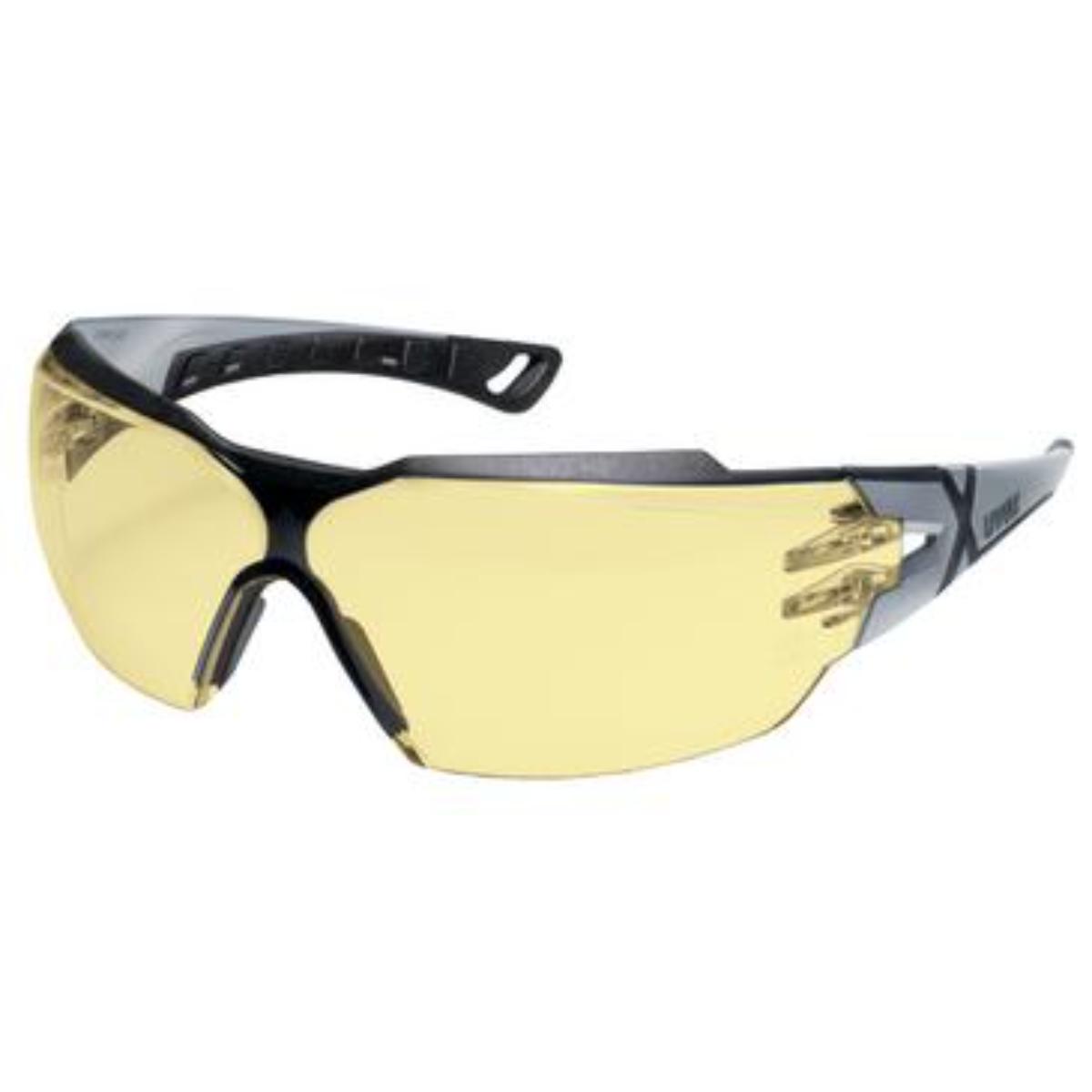 uvex Bügelbrille pheos cx2 amber silber, grau, schwarz