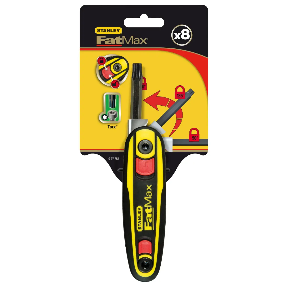 STANLEY FATMAX Stiftschlüssel-Set im Halter, Torx, 8-tlg.