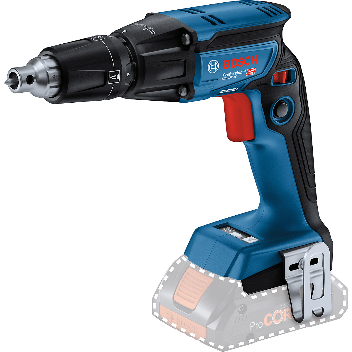 Bosch Akku-Trockenbauschrauber GTB 18V-45, 2 x Akku ProCORE18V 4.0Ah, Ladg. u. L-BOXX
