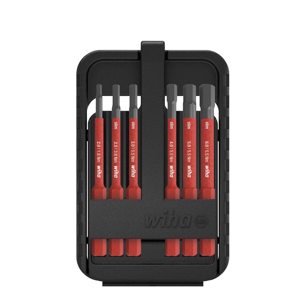 Wiha Bit Set slimBit electric Sechskant 6-teilges Set