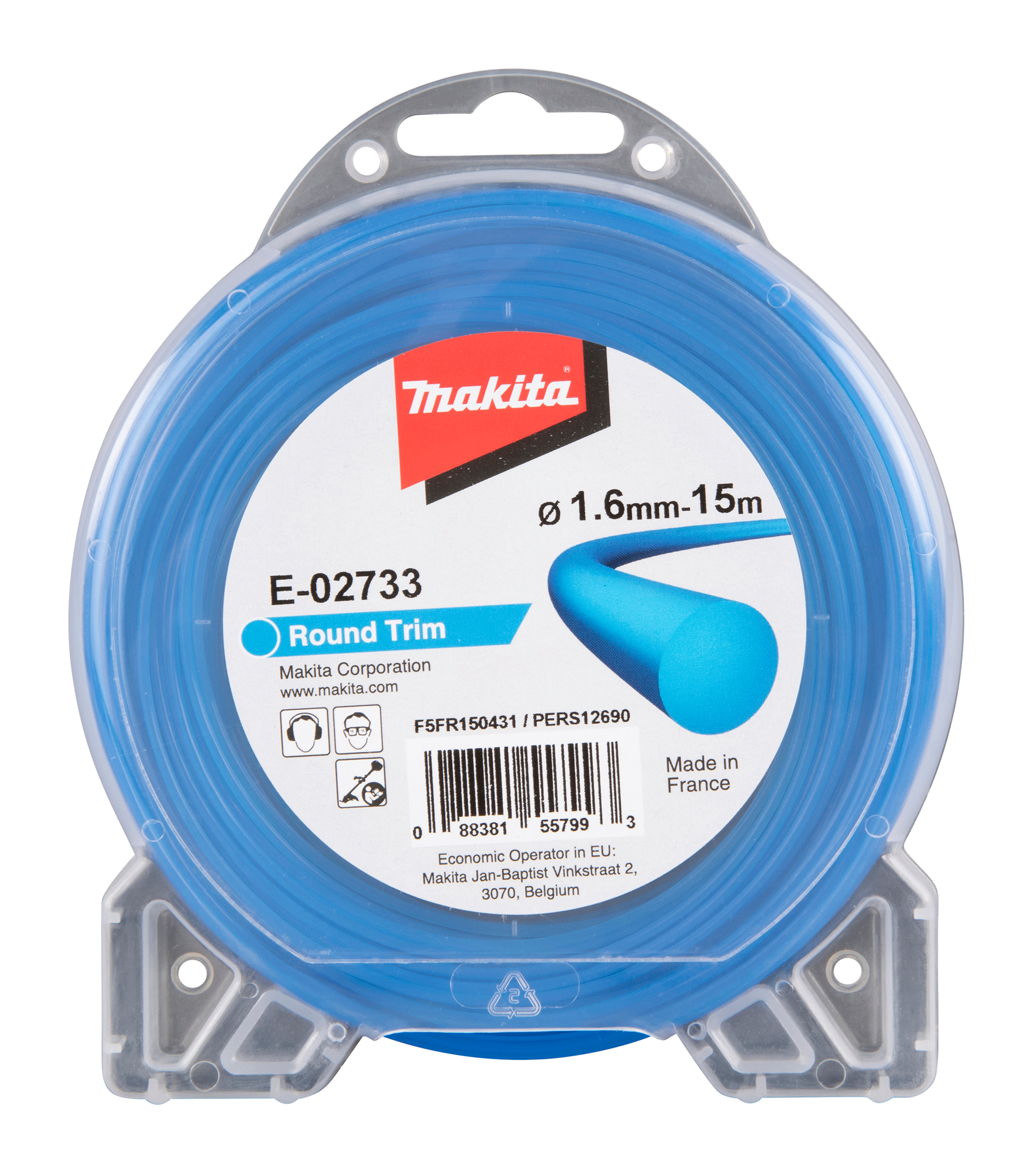 Makita Mähfaden rund 1,6 mm, Ø1,6 mm - 15 m - E-02733