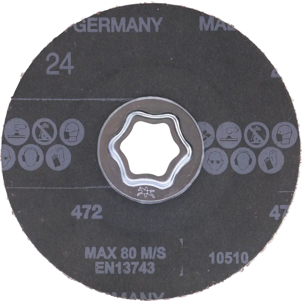 PFERD TOOLS COMBICLICK Keramikkorn Fiberscheibe Ø 115 mm CO-COOL24 für Edelstahl 