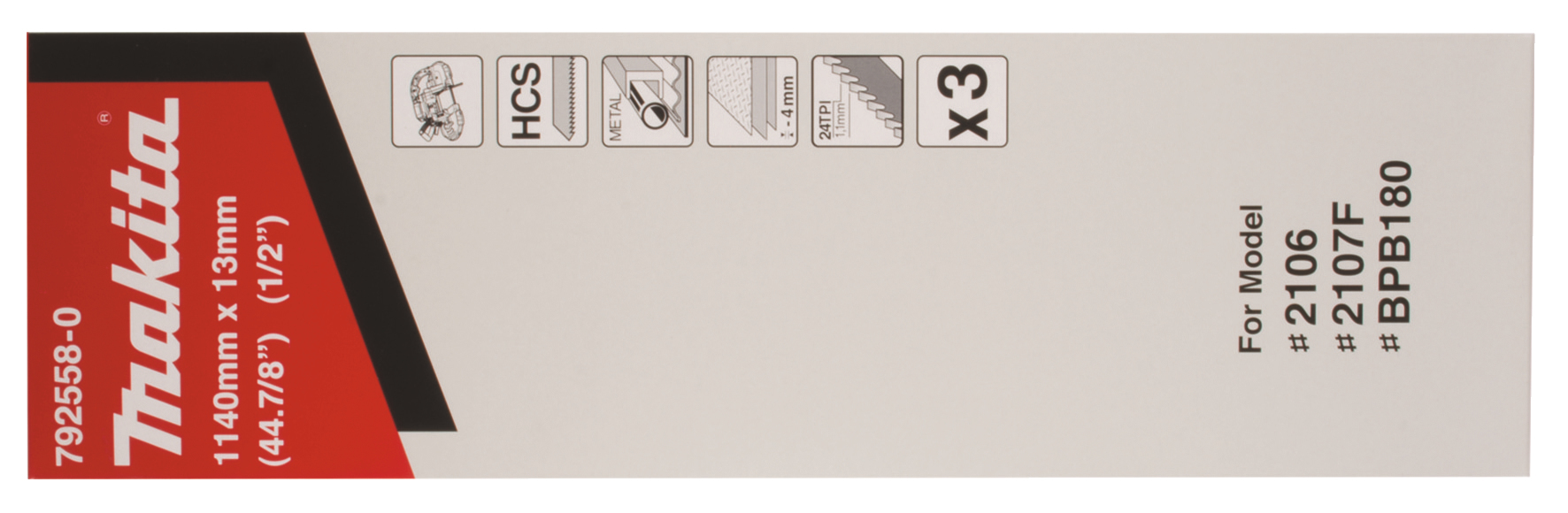 Makita Bandsägeblatt 24Z " 3Stk - 792558-0