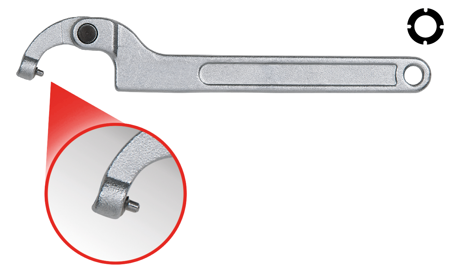KS Tools Gelenk-Hakenschlüssel mit Zapfen