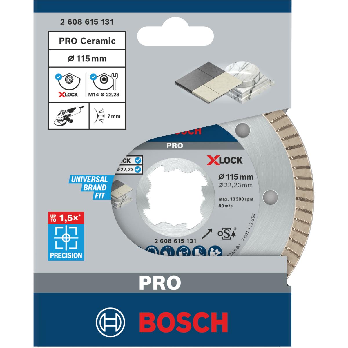 Bosch PRO Diamanttrennscheibe X-LOCK Best for Ceramic Extra Clean Turbo