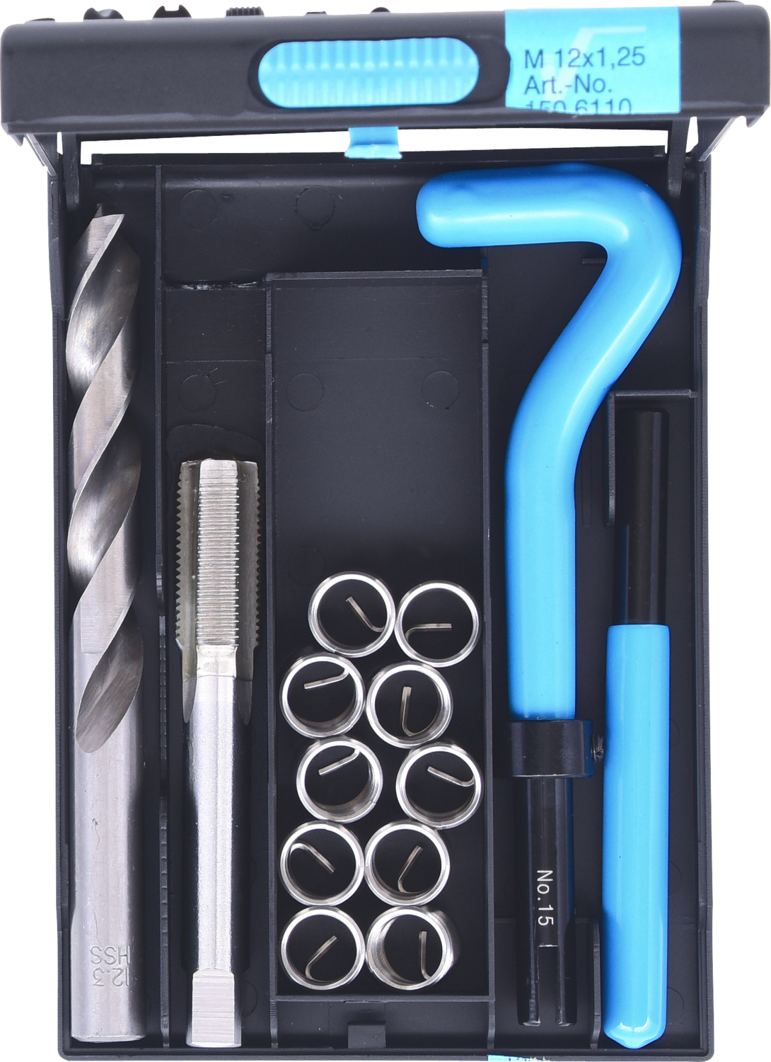KS Tools Nirostahl Gewinde-Reparatur-Satz M12x1,25x16,8mm, 14-tlg