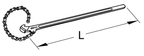 KS Tools BRONZEplus Kettenrohrzange, leichte Ausführung
