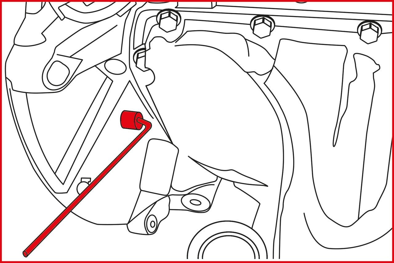 KS Tools Motoreinstell-Werkzeug-Satz für BMW - Mini - PSA, 7-tlg 1,4 Motoren