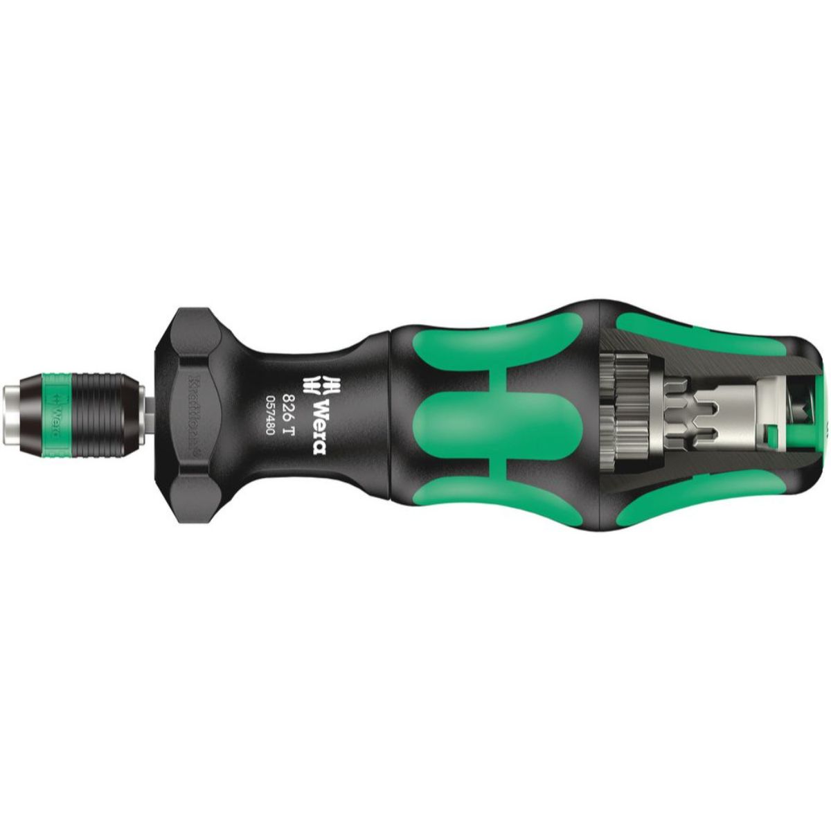 Wera 826 T Kraftform Turbo Bits-Handhalter mit Rapidaptor Schnellwechselfutter