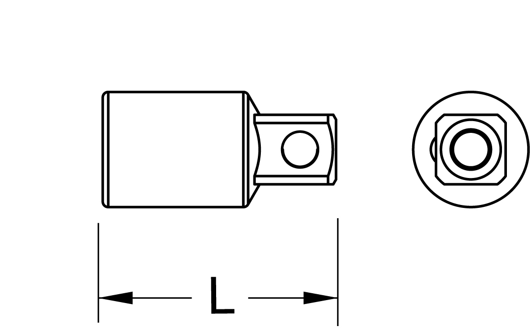 KS Tools BERYLLIUMplus Vergrößerungsstück 1/4" - 1/2"