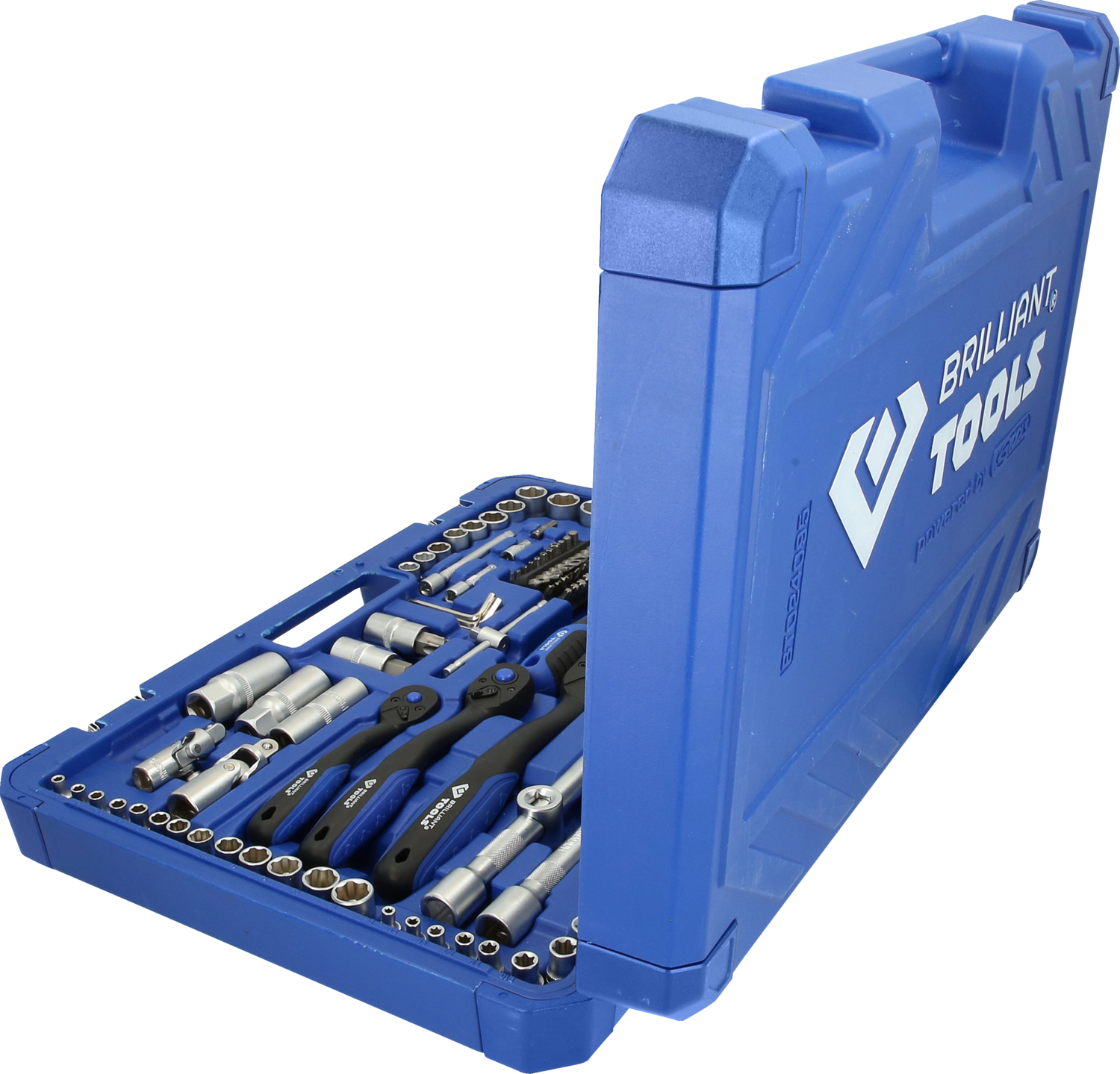 Brilliant Tools Steckschlüssel-Satz, 216-tlg, 1/4", 3/8", 1/2" - BT023216