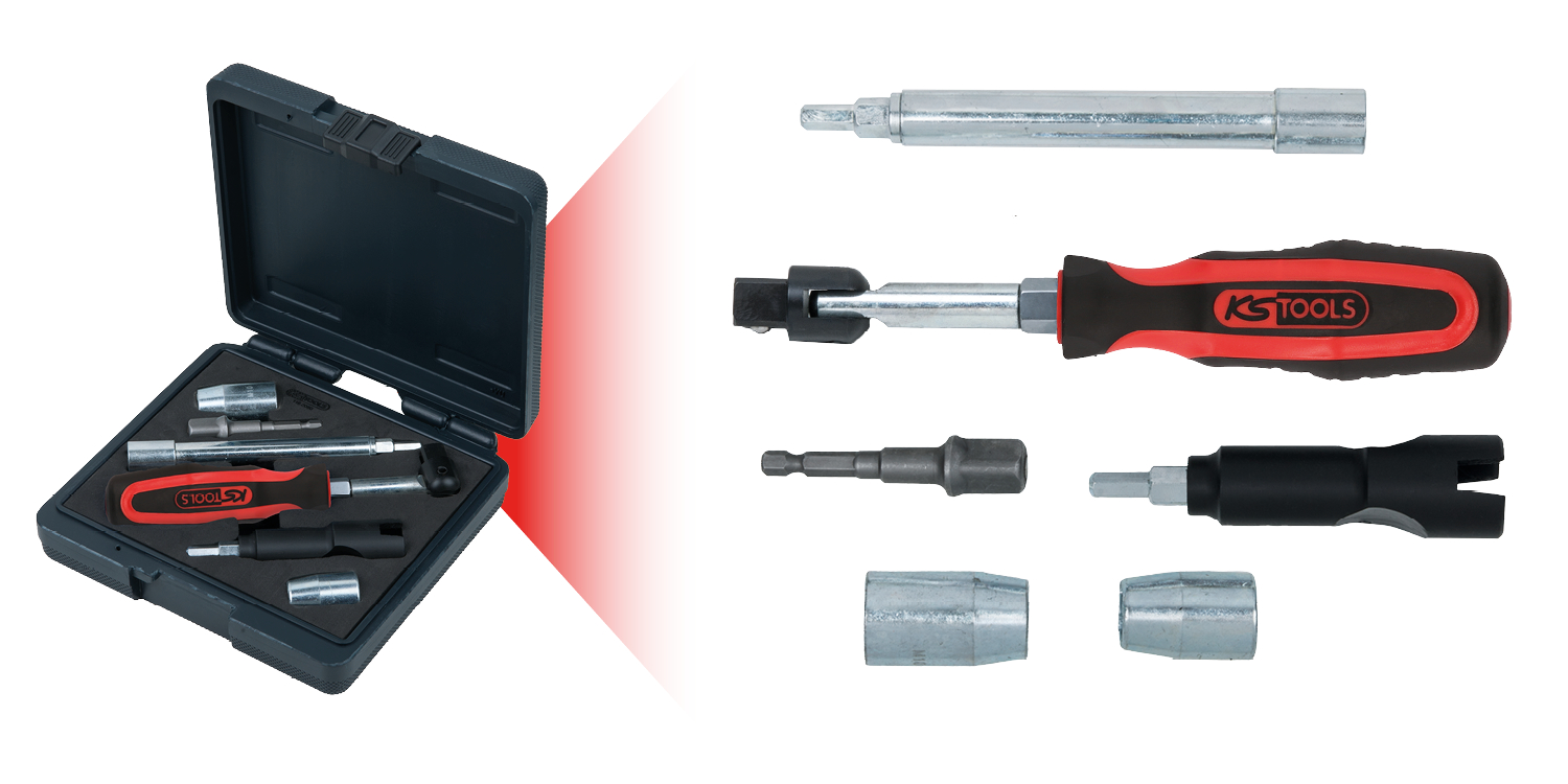 KS Tools WC Sanitär-Kombi-Kit, 6-tlg