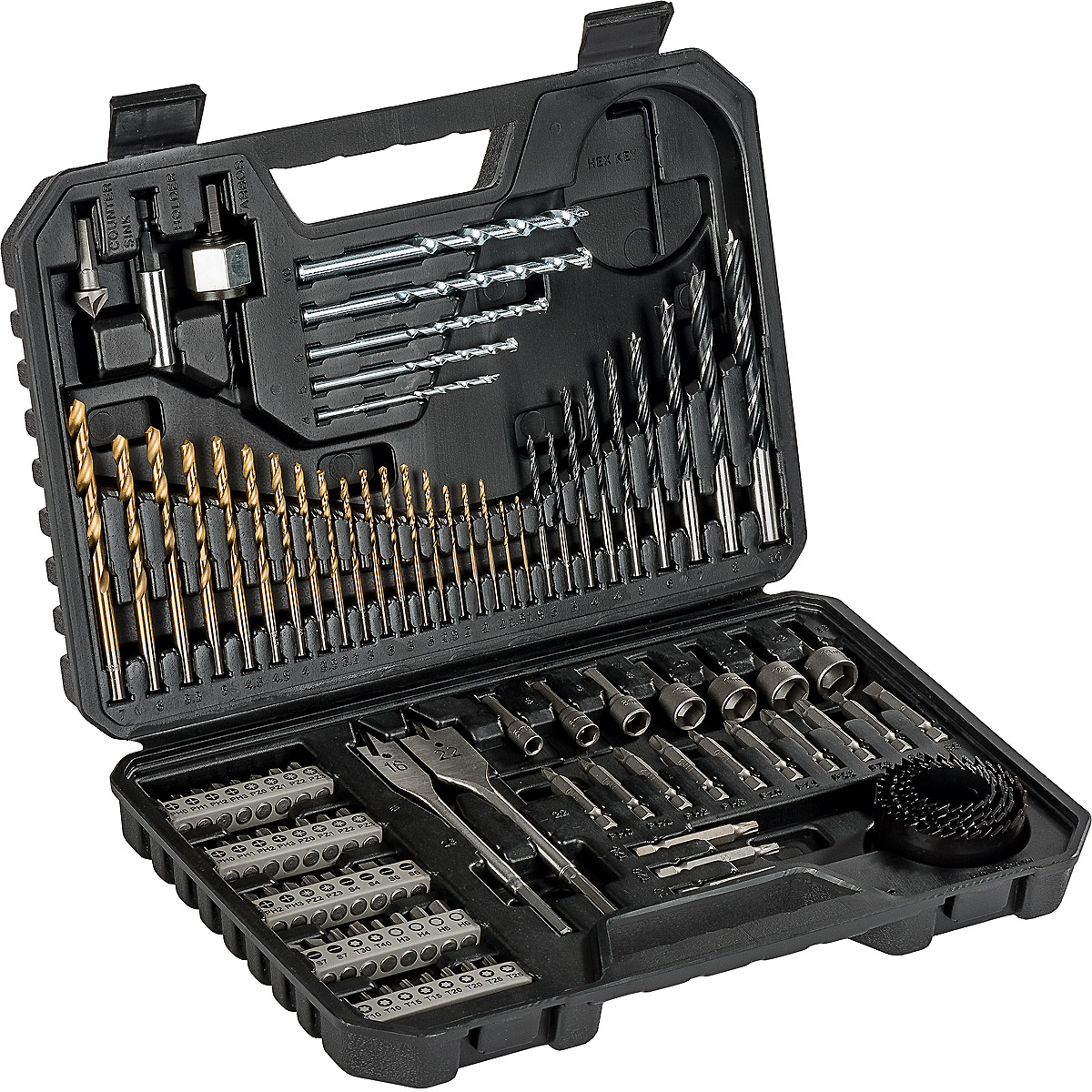Bosch V-Line Box, Bohrer- und Bit-Set, 103-teilig, Kegelsenker, Bithalter