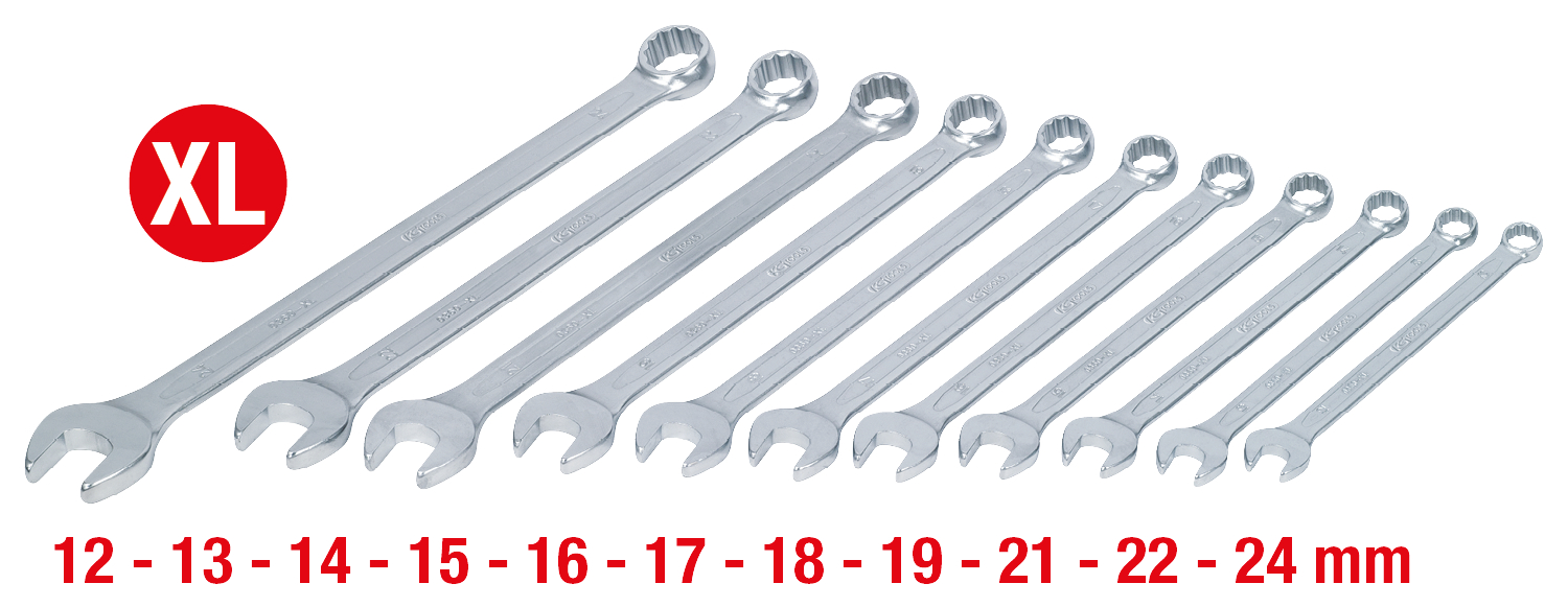 KS Tools Ringmaulschlüssel-Satz, XL 11-tlg 12-24mm