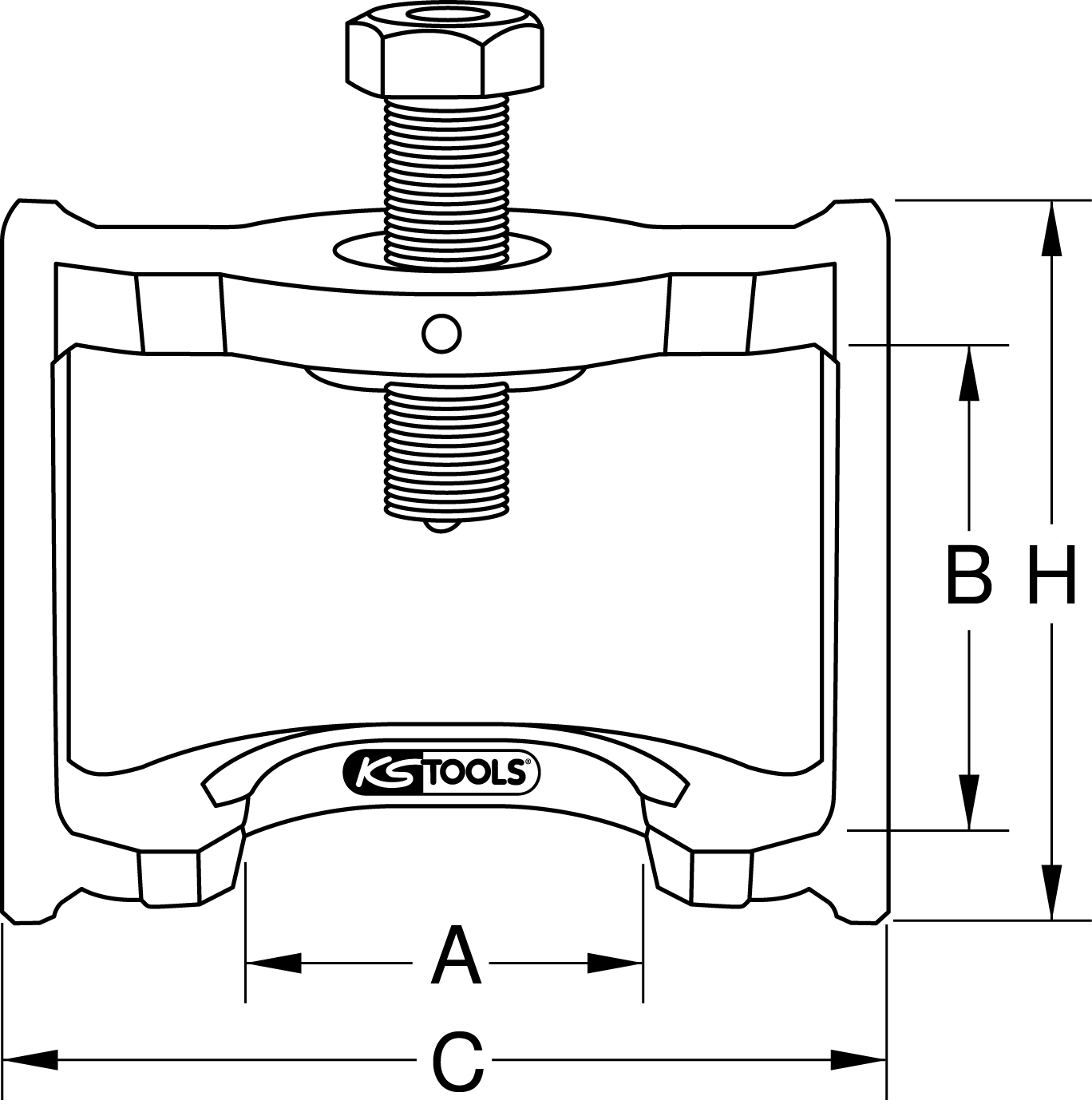 KS Tools Bremsgestängesteller-Abzieher, HALDEX, 160mm