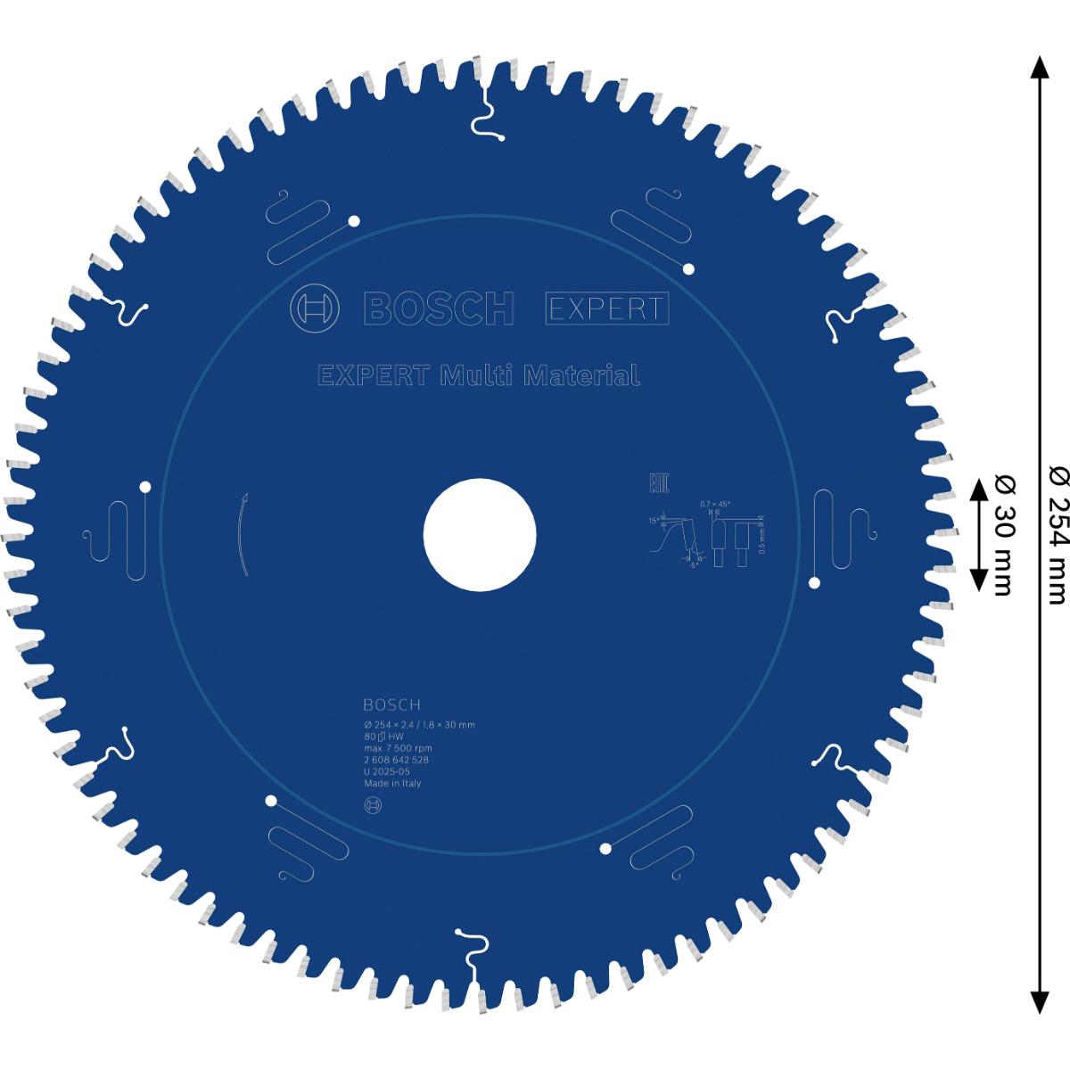 Bosch Kreissägeblatt Expert for Multi Material, 210 x 30 x 2,4 mm, 54