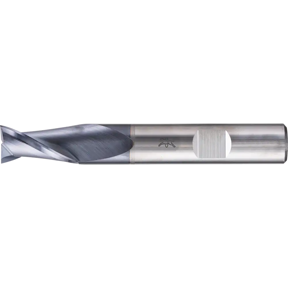 PFERD TOOLS Robotics VHM-Fräser Ø12mm, 2 Schneiden, 2xD, Radius 0,4mm, DLC-beschichtet, Schaft HA, Performance Aluminium