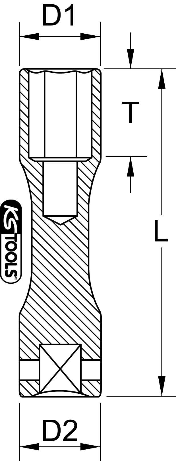 KS Tools 1/2" Alu-Felgen Kraft-Stecknuss, XL