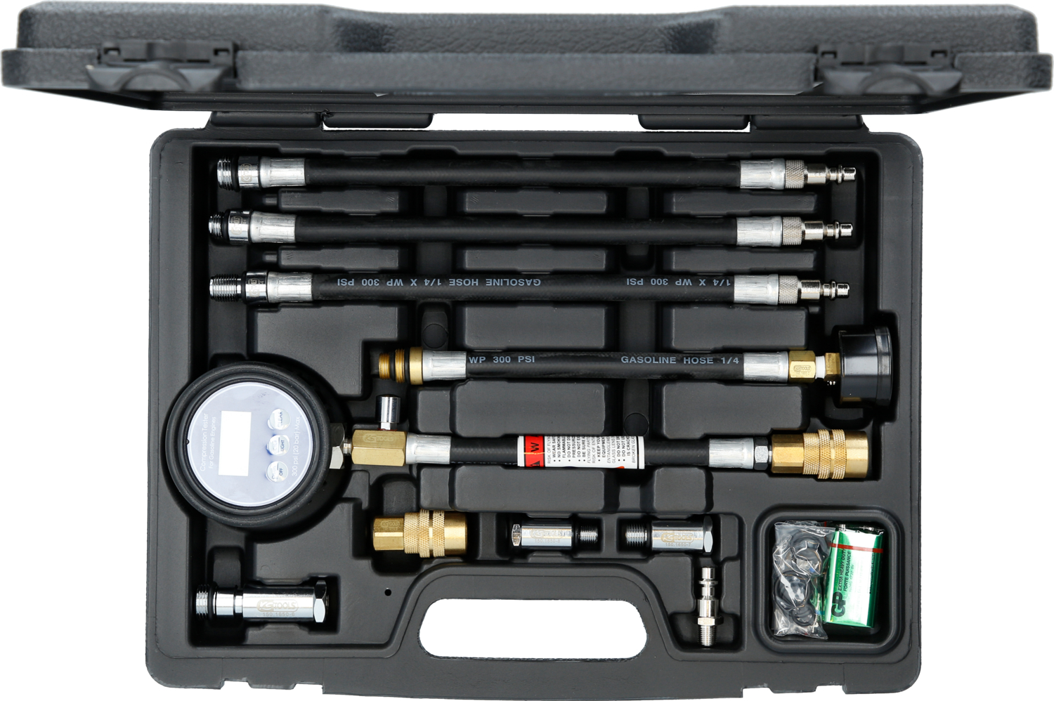 KS Tools Digitales Kompressions-Druckprüfgerät, 10-tlg
