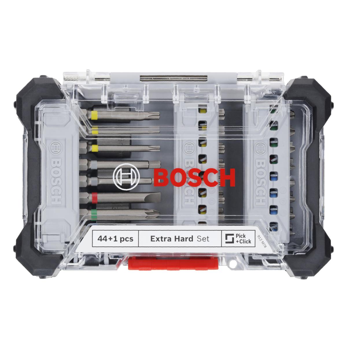 Bosch Extra Hard im Pick and Click-Koffer, 44+1-teiliges Set