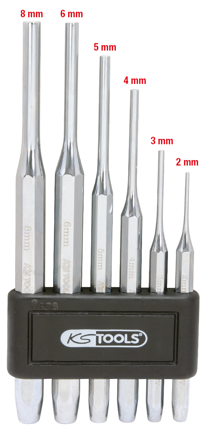 KS Tools Splintentreibersatz, hochglanz verchromt, 6-tlg