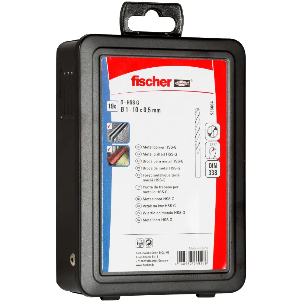 Fischer Metallbohrer D-HSS-G Set 1-10mm (19)