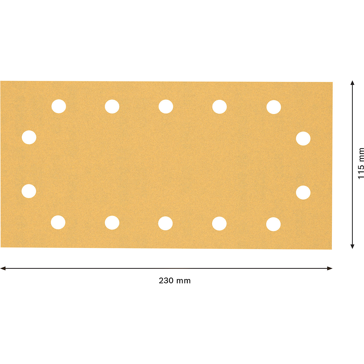 Bosch EXPERT C470 Schleifpapier mit 14 Löchern für Schwingschleifer