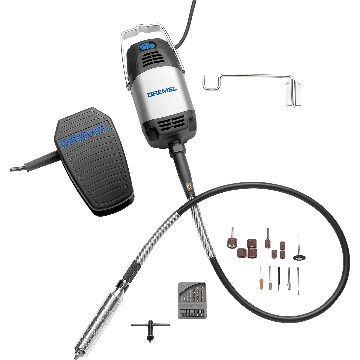 DREMEL Fortiflex 9100-21, stark belastbare biegsame Welle (300 W), 21 Zubehöre