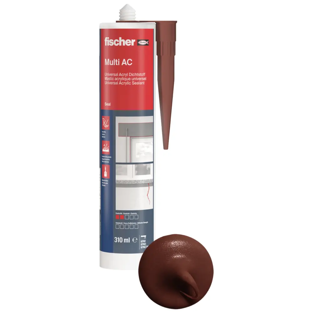 Fischer Universal Acryl Dichtstoff Multi AC 310 ml braun