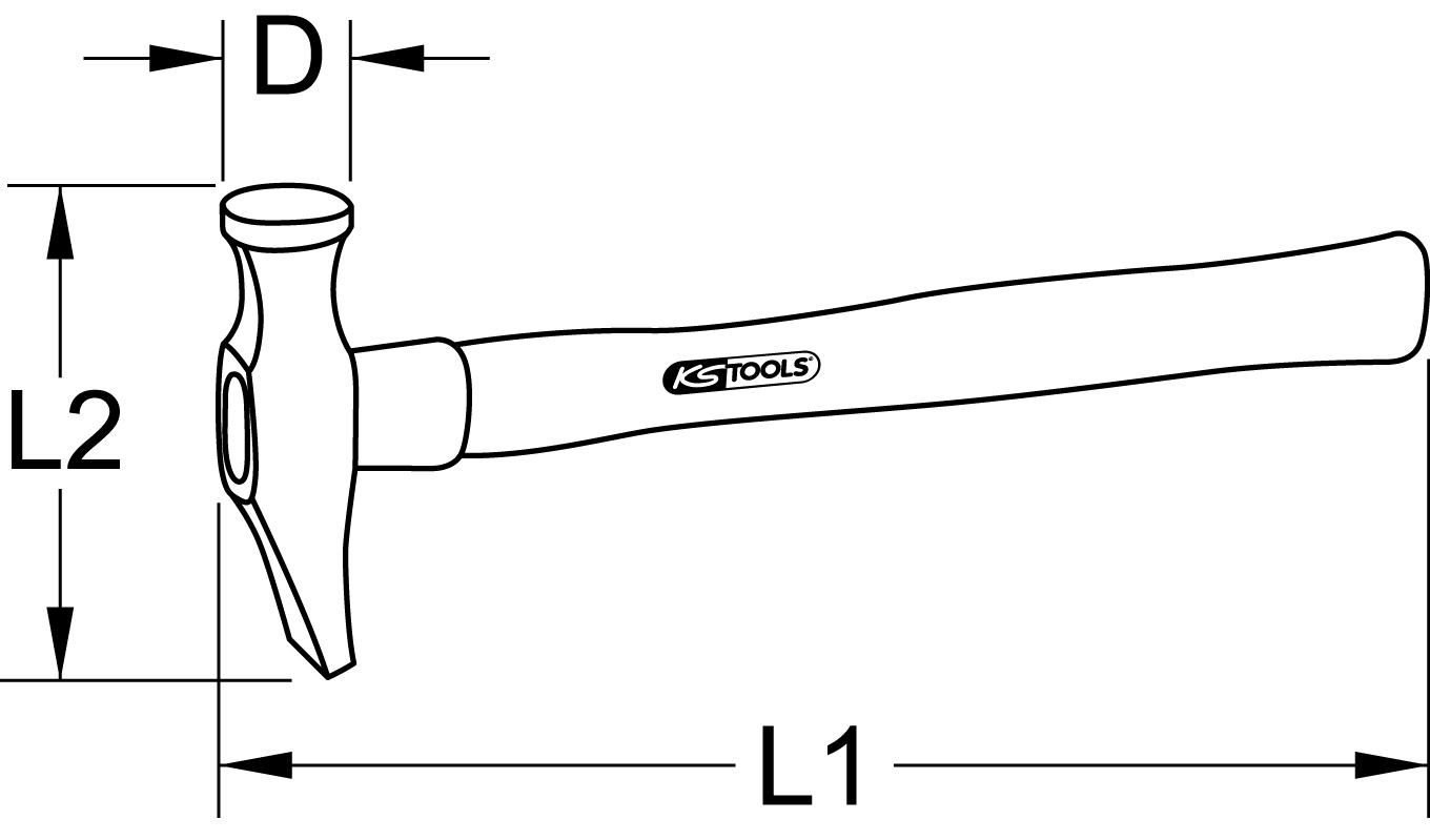 KS Tools Ausbeulhammer, 400g