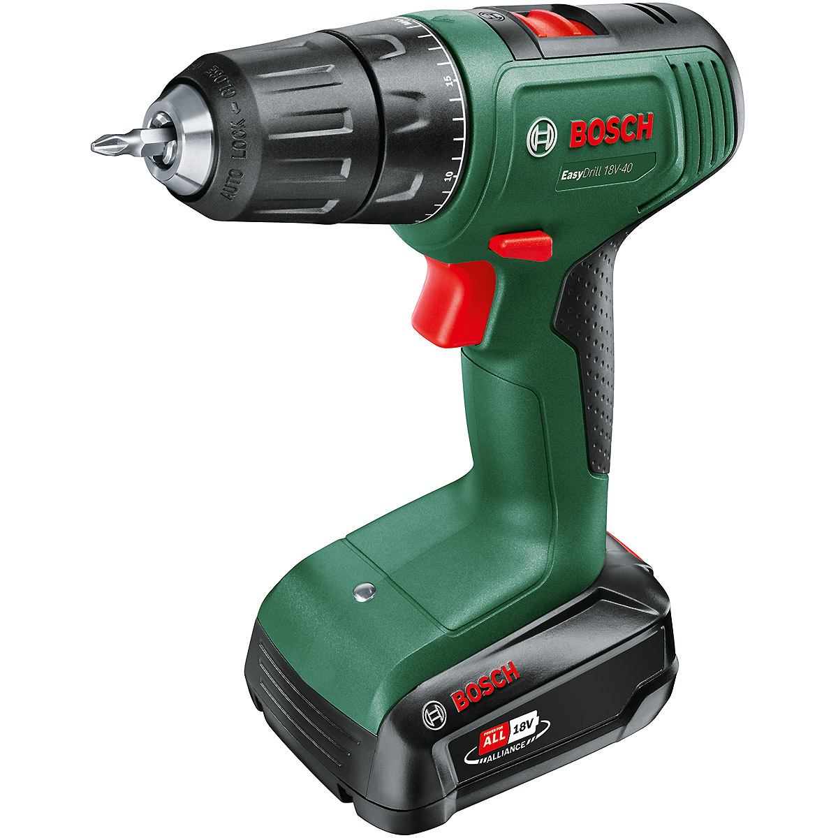Bosch Akku-Bohrschrauber EasyDrill 18V-40: 1x Akkupack PBA 18V 2.0Ah W-B
