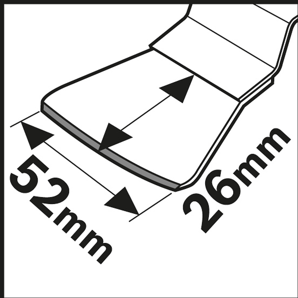 Bosch HCS Schaber ATZ 52 SC, biegesteif, 52 x 26 mm, 1er-Pack
