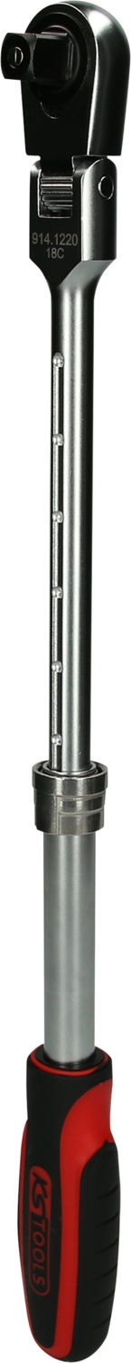 KS Tools 1/2" SlimPOWER Teleskop-Gelenk-Umschaltknarre, 72 Zahn