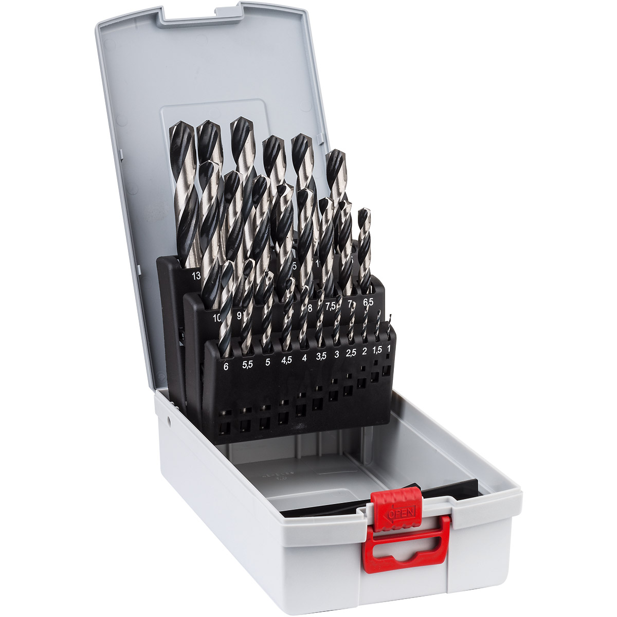 Bosch Metallspiralbohrer HSS-Set PointTeQ, DIN 338, 25-teilige ProBox