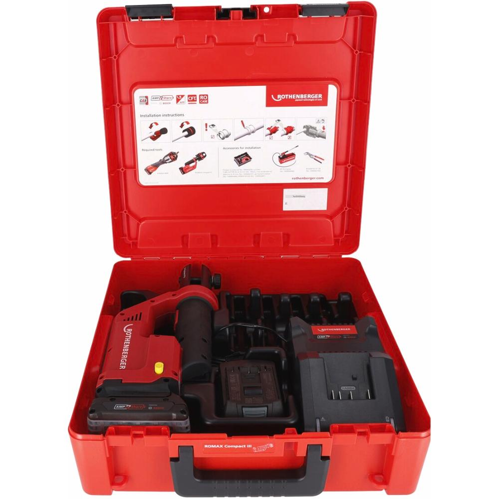 Rothenberger ROMAX COMPACT III Basic Set 1, 2x2Ah, EU, AMPShare