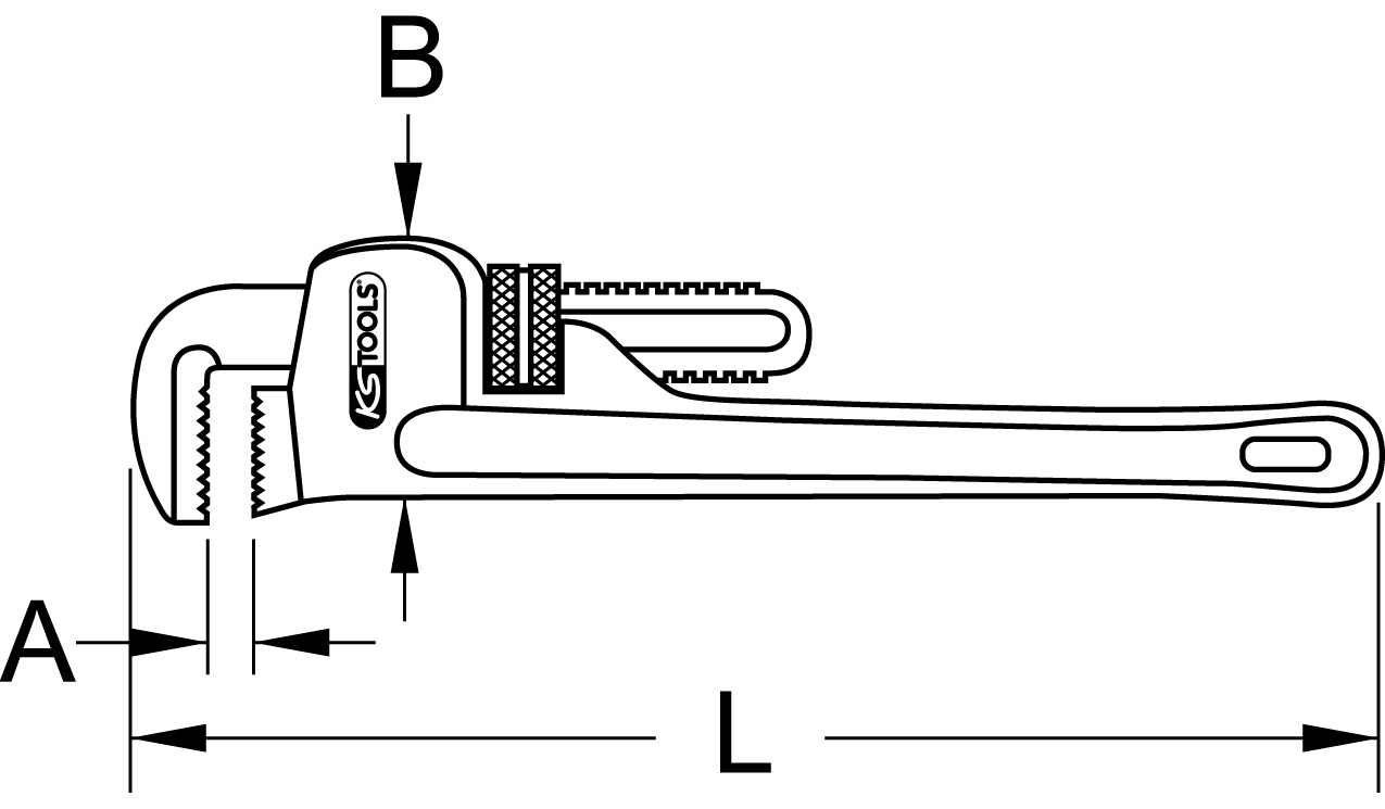 KS Tools Aluminium-Einhand-Rohrzange