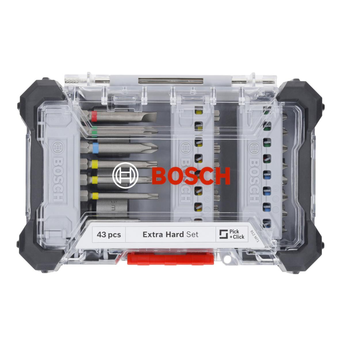 Bosch Extra Hard im Pick and Click-Koffer Auststeller, 43‑teiliges Set