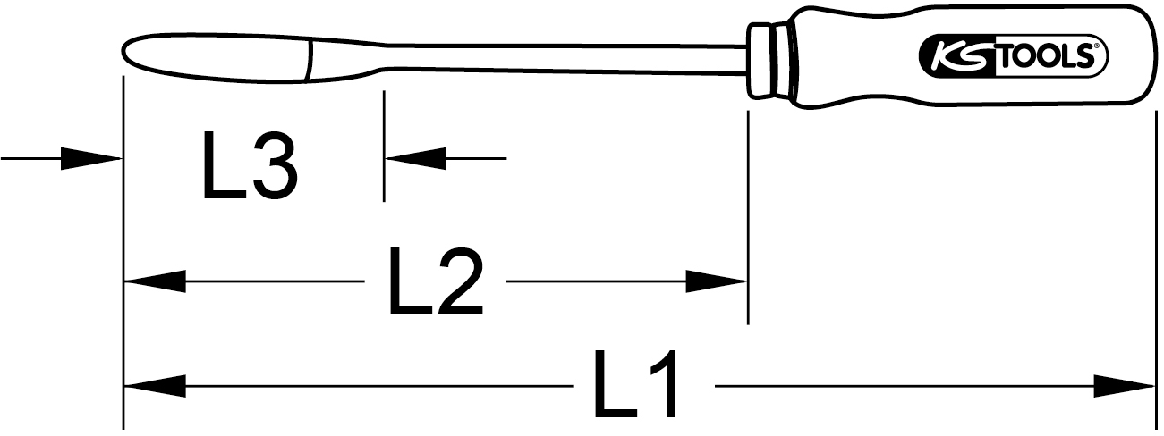 KS Tools Löffelschaber - Langschaber